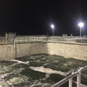 Photo 2 Digester Basin Night time view